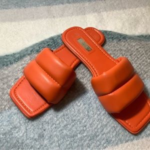 Primark sandals orange size 8